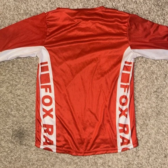 Fox Racing Red & White Long Sleeve Riding Shirt - Picture 5 of 5